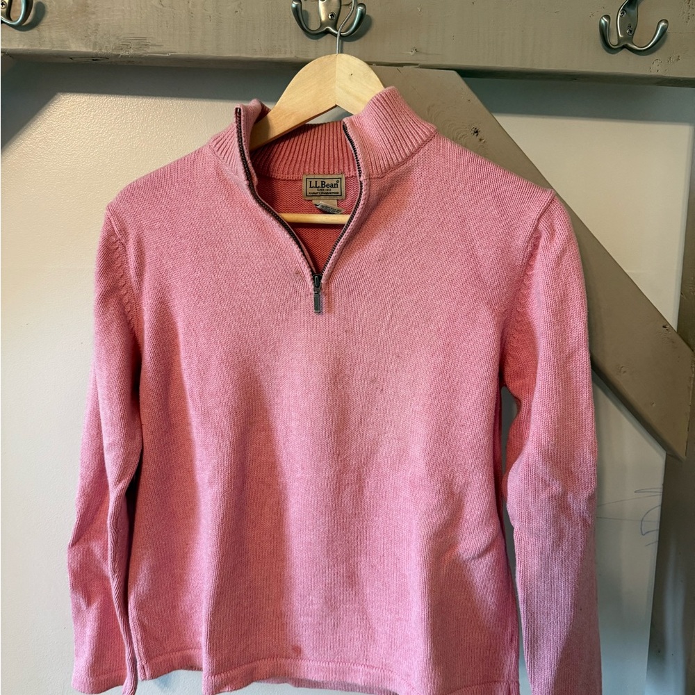 L.L. Bean Pink Cowl Neck Sweater